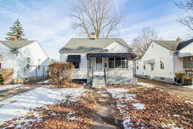 bungalow-style home with covered porch