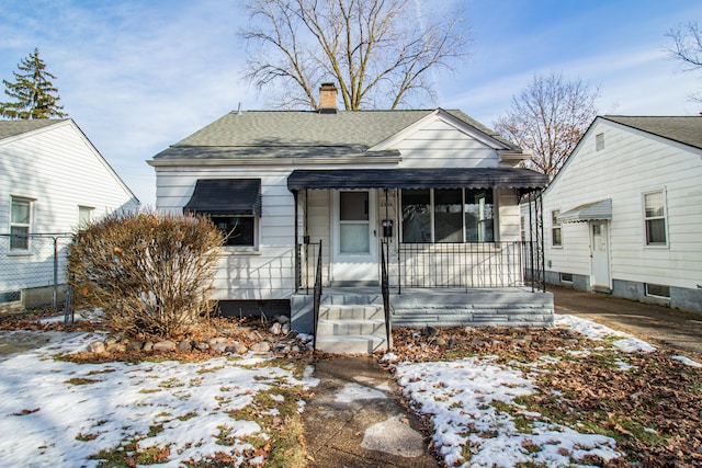 bungalow-style house featuring a porch