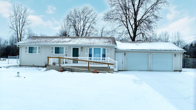 ranch-style house with a garage