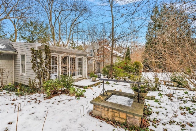 view of snowy yard