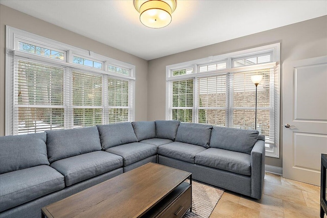 living room with a wealth of natural light