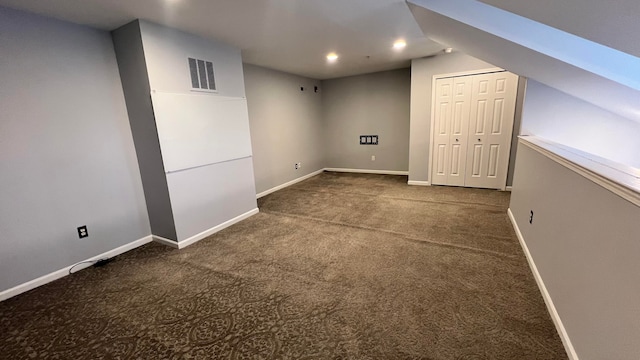 interior space with carpet flooring