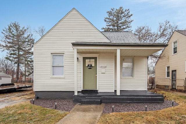 bungalow-style home featuring covered porch