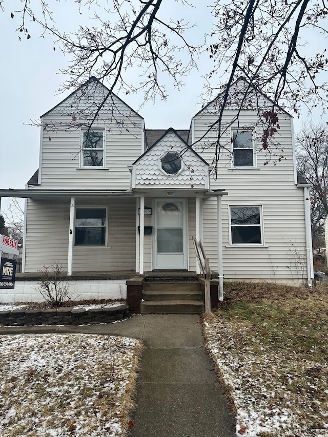 view of front facade with a porch