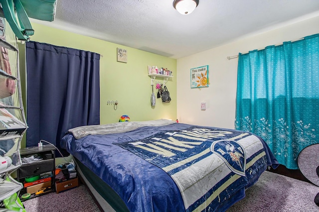 bedroom with a textured ceiling