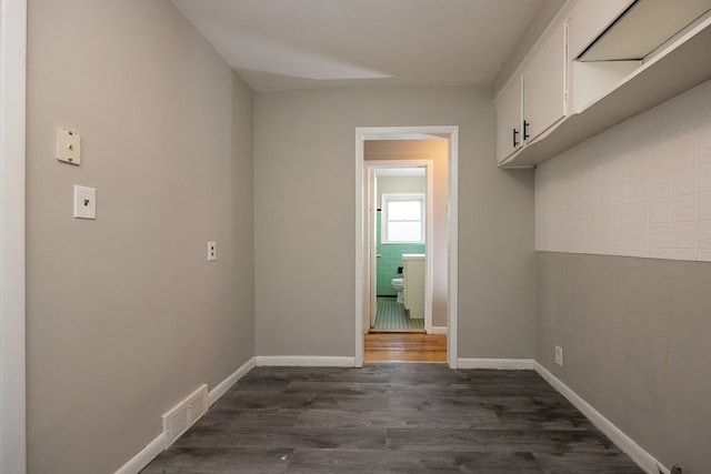 interior space featuring dark hardwood / wood-style floors