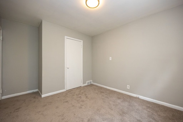 interior space with carpet floors and a closet