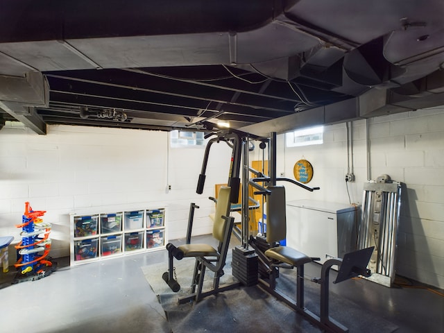 view of workout area