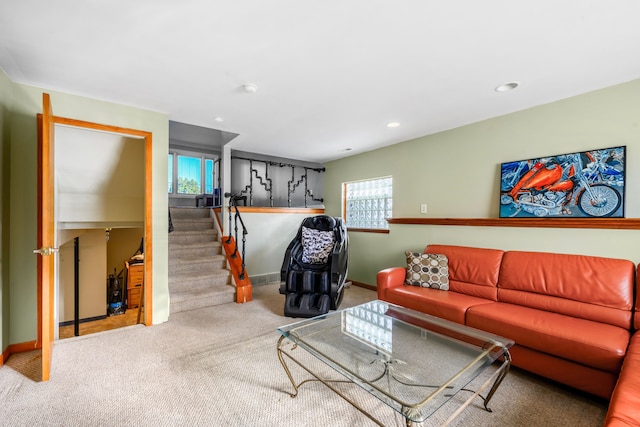 view of carpeted living room