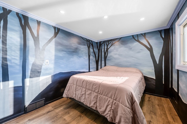 bedroom featuring hardwood / wood-style flooring