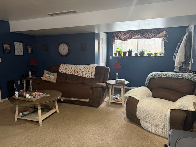 view of carpeted living room