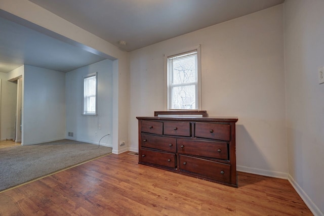 empty room featuring light wood-type flooring