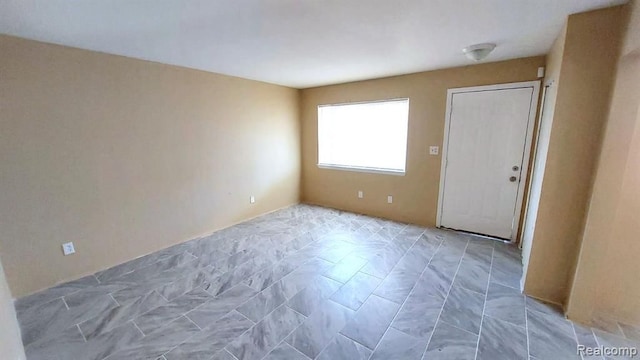 view of spare room