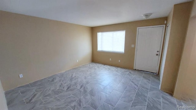 view of spare room