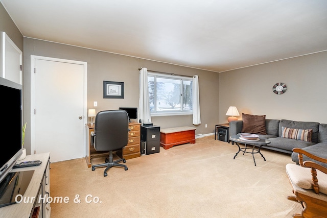 view of carpeted office