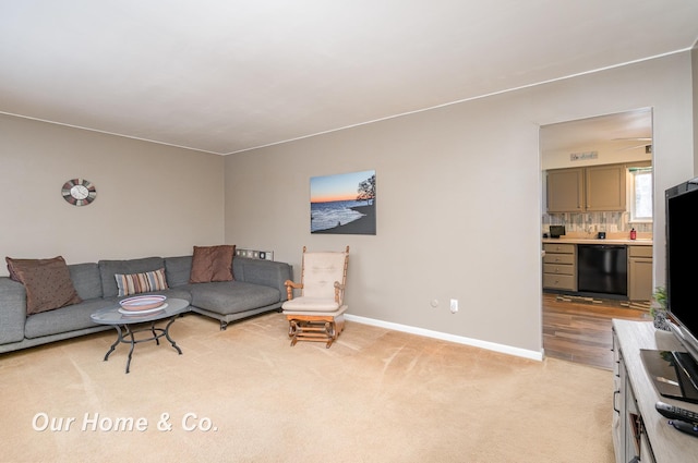 view of carpeted living room