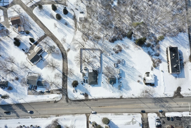 view of snowy aerial view