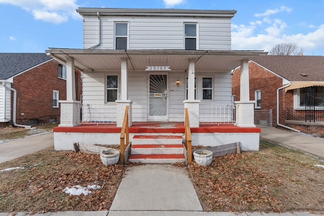 view of front facade with a porch