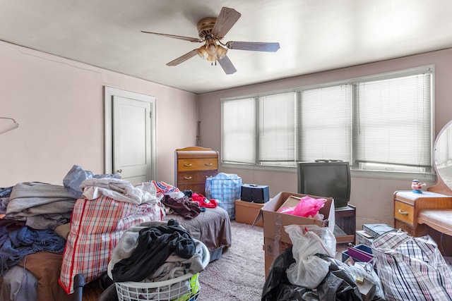 bedroom with a ceiling fan