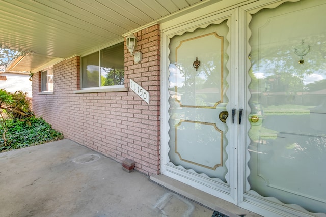 entrance to property with french doors