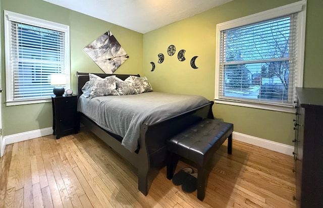 bedroom featuring light wood-type flooring