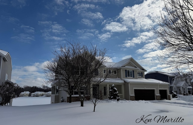 view of front of home featuring a garage