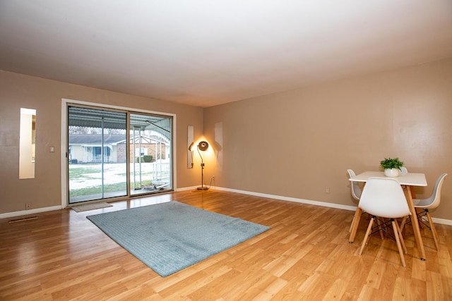 interior space featuring light hardwood / wood-style flooring