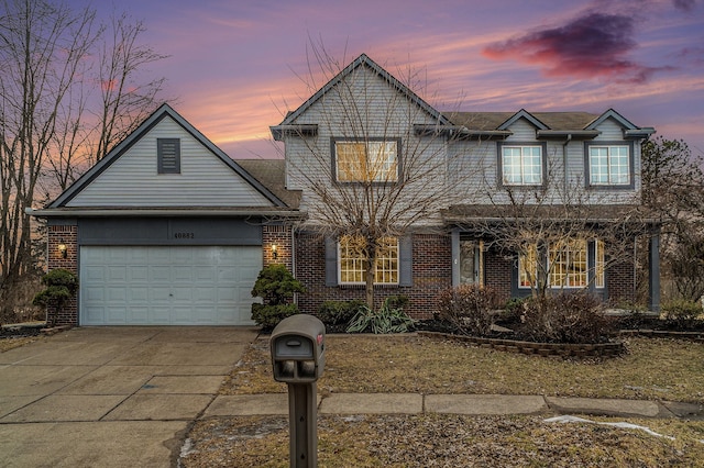 view of front of house featuring a garage