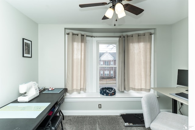 office with ceiling fan