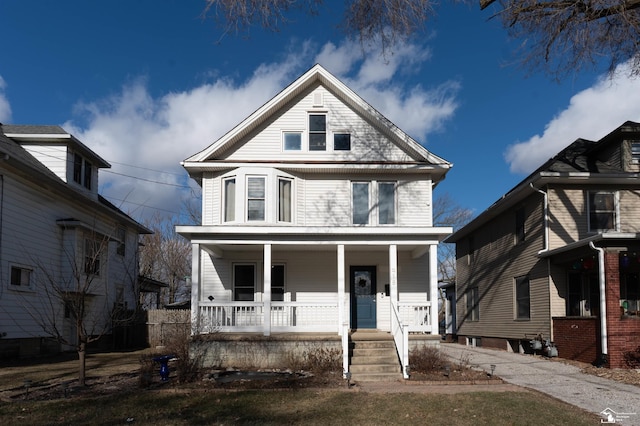 view of front of house featuring covered porch