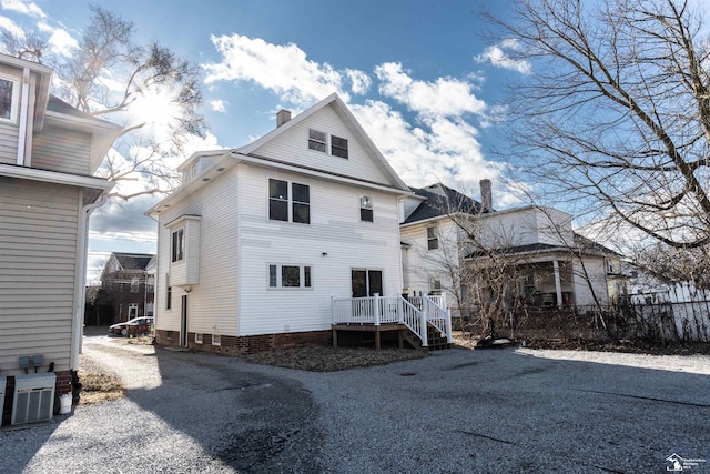 view of rear view of property