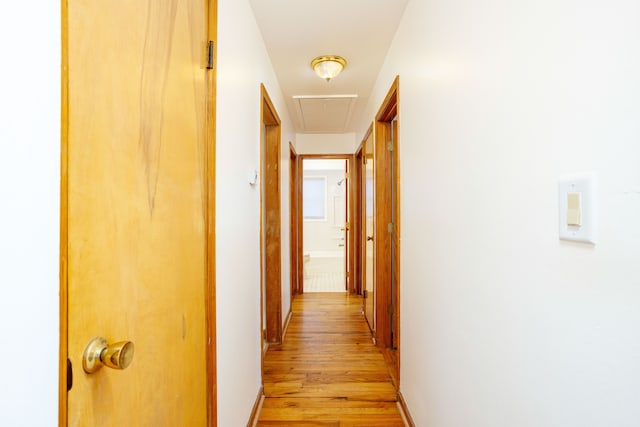 hallway featuring light hardwood / wood-style floors