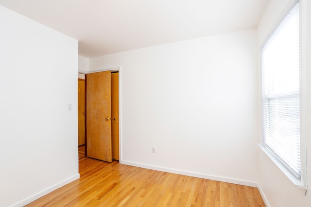 spare room featuring wood-type flooring