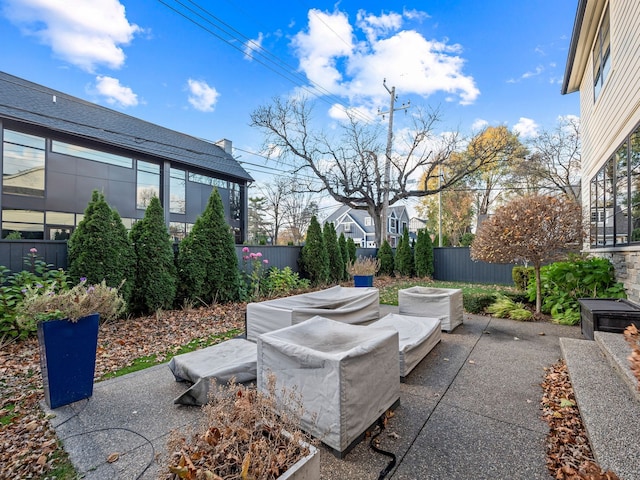 view of patio / terrace with a fenced backyard