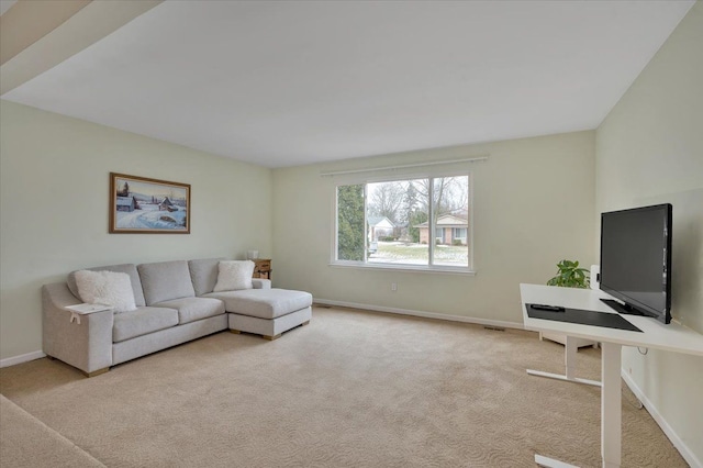 view of carpeted living room