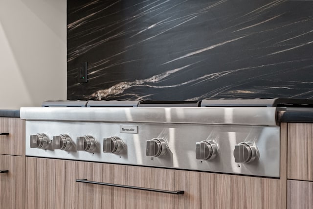 details featuring stainless steel gas cooktop