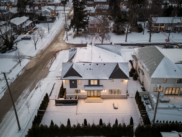 view of snowy aerial view