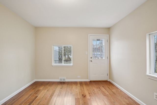 interior space featuring light hardwood / wood-style flooring