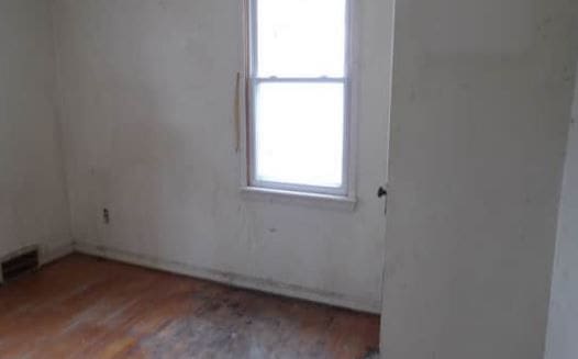 spare room with hardwood / wood-style flooring