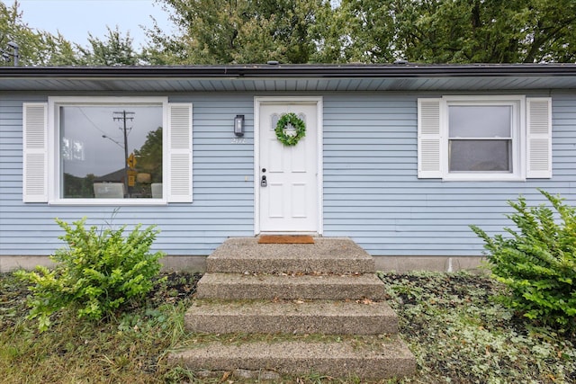 view of doorway to property