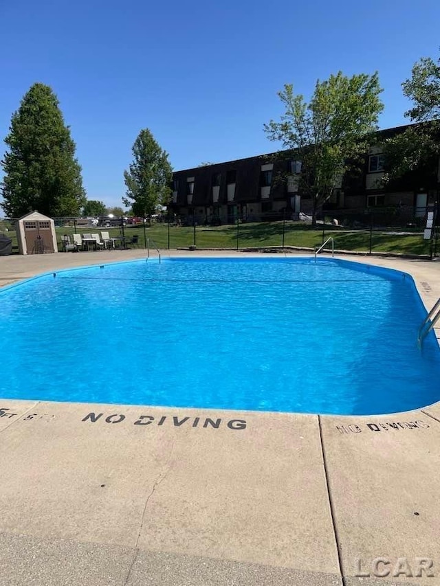 view of pool