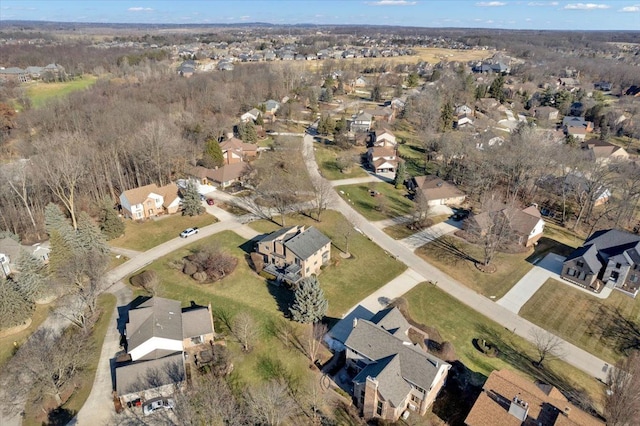 drone / aerial view with a residential view