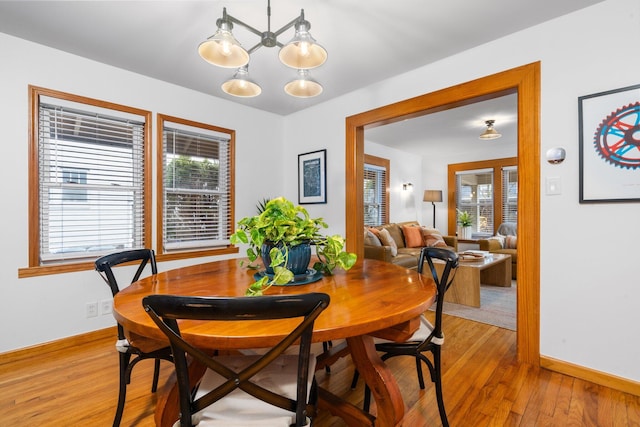 dining room featuring light wood-type flooring