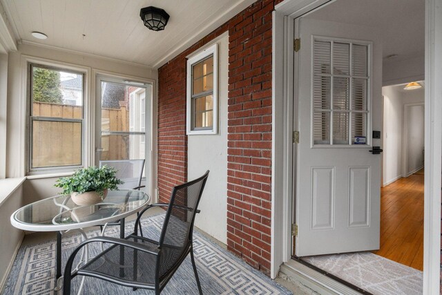 view of sunroom / solarium