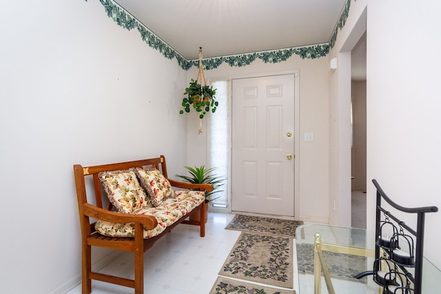 entrance foyer with light floors