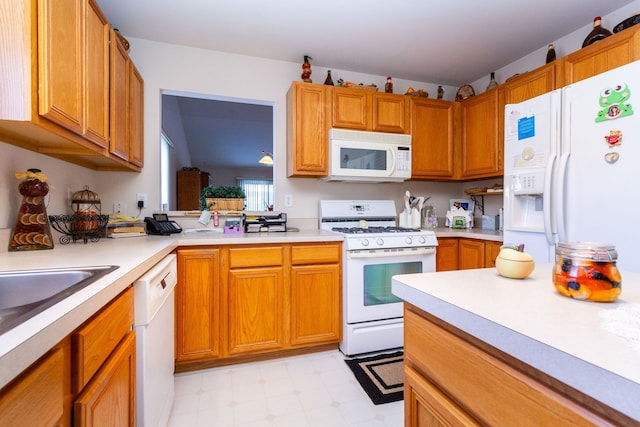 kitchen with white appliances