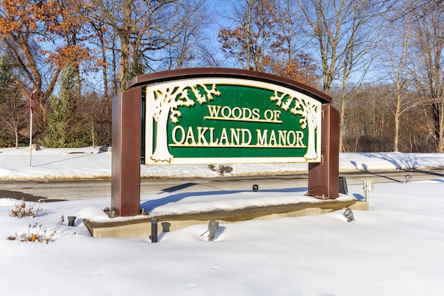 view of community sign