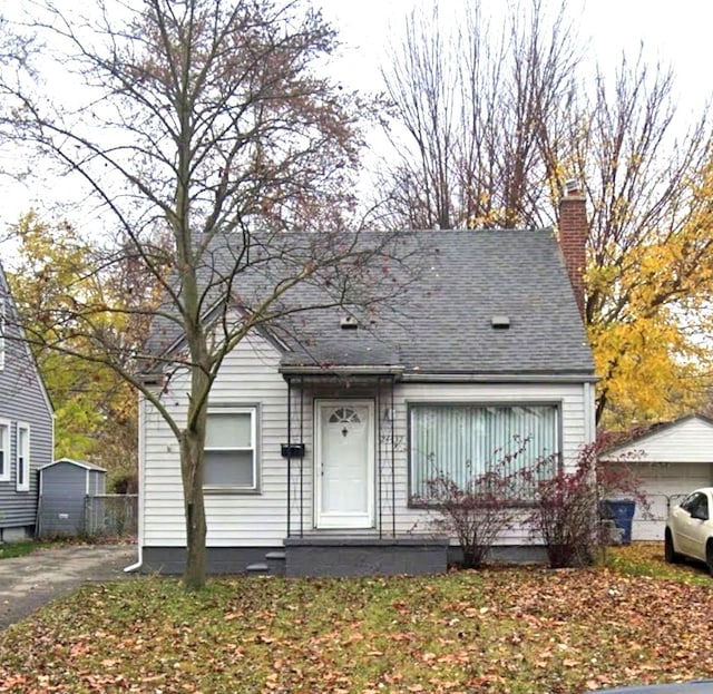 bungalow with a garage