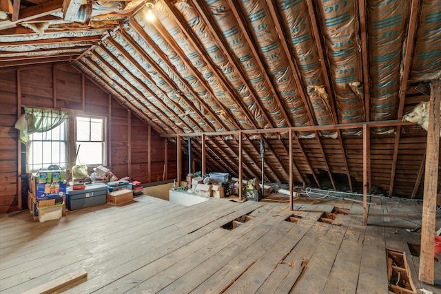 view of attic