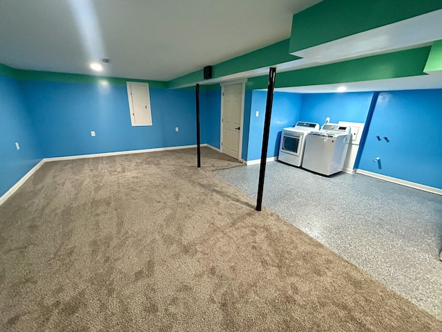 2200 Rossiter Pl, Lansing, MI 48911 - finished below grade area with washing machine and dryer and baseboards